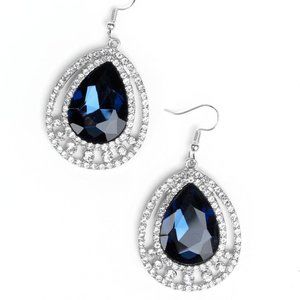 All Rise for Her Majesty - Blue Earring